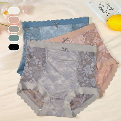 💝Chiloți de dantelă cu talie înaltă pentru femei 3-Pack👙