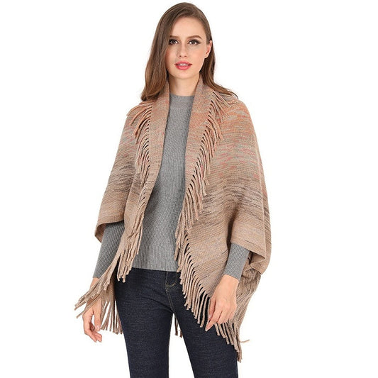 💕Femeii tricotate Tassel Shawl Wrap