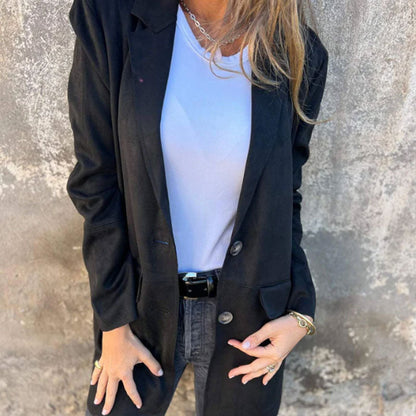 💕 Femeile Casual Lapel Mid-Long buton în jos Coat