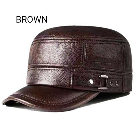 🔥Black Friday Sale - 49% OFF🔥PU Leather Flat Top Thermal Baseball Cap