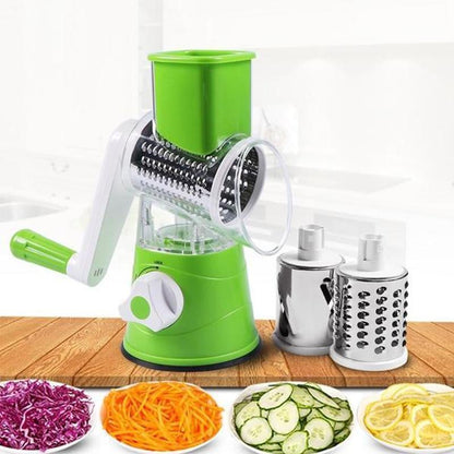 🧑‍🍳 Crăciun Hot Sale 🥳 3-in-1 Râșniță rotativă de brânză și tăietor de legume✨