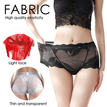 💟Handmade Ladies Silk Lace Panties😍(Cumpara 2 Get 1 Free)