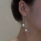 🎁Gift Choice -✨Full Rhinestone Studded Imitation Pearls Drop Tassel Earings✨✨✨