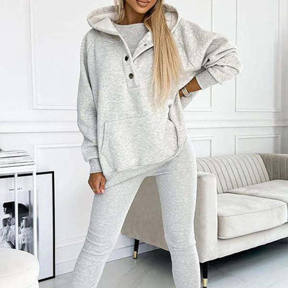 💟Set hanorac cu glugă Casual Comfort Sweatshirt Set🔥